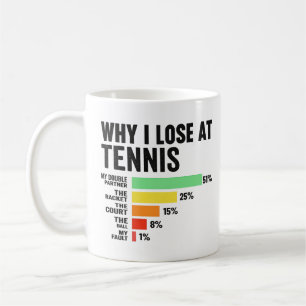 Taza De Café Por qué pierdo al tenis   Tenis divertido para jug