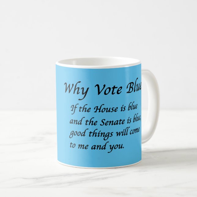 Taza De Café Por qué votar azul en 2026 (Anverso derecho)