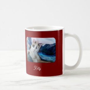 Taza De Café Por Siempre En Mi Corazón, Nombre De Foto De Gato
