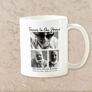Taza De Café Por siempre en nuestros corazones, papá, abuelo Me