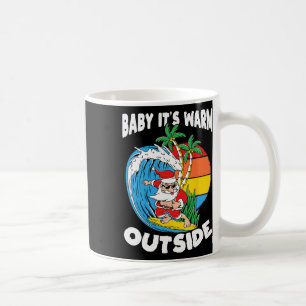 Taza De Café Por su cálido exterior surfeando Santa Navidad en