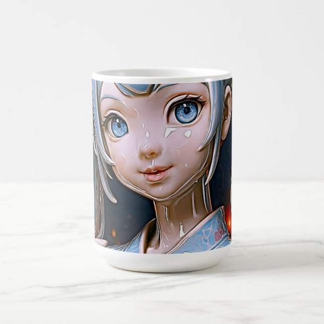 Taza De Café Porcelana Celestial Belleza Anime (Centro)
