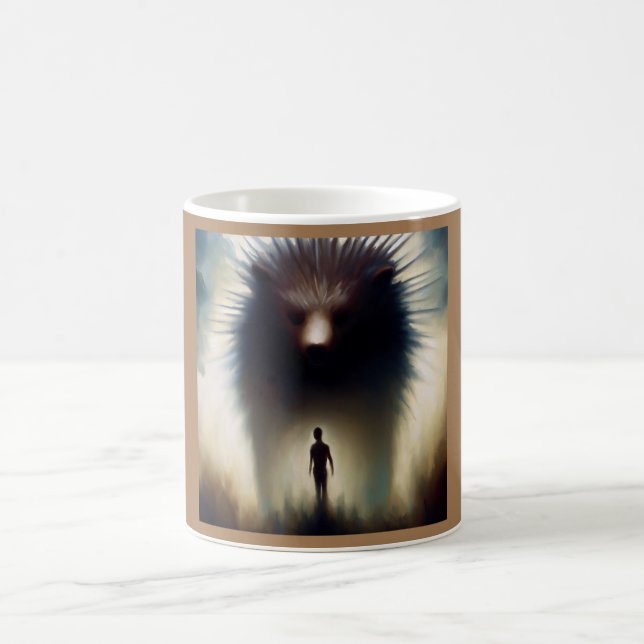Taza De Café Porcupina animal espiritual 1 (Centro)