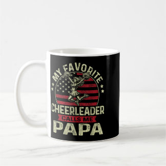 Taza De Café Porrista Favorita Llama Papa Alegría Papá Padres