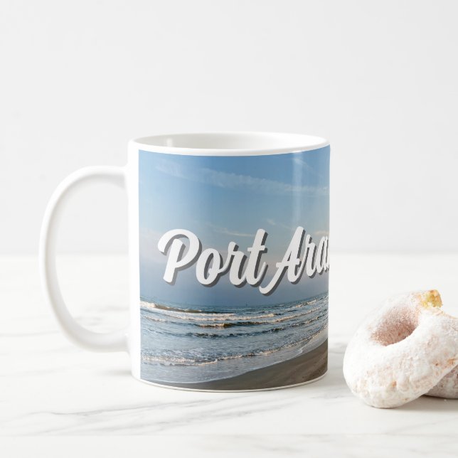 Taza De Café Port Aransas Beach Sunset Texas Photography (Con donut)
