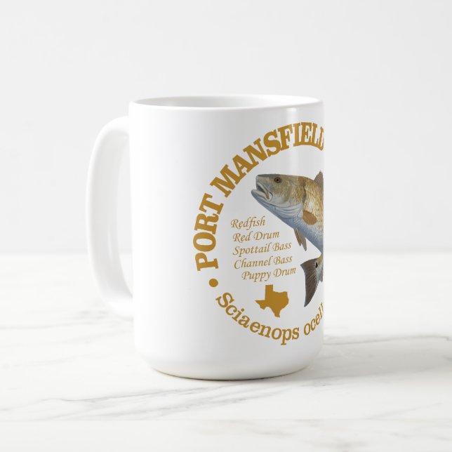 Taza De Café Port Mansfield (robalo) (Anverso izquierdo)