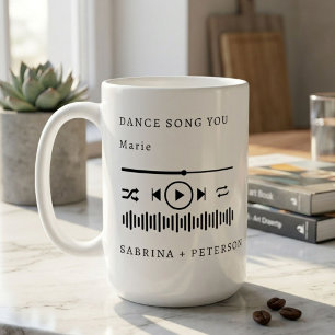 Taza De Café Portada de Álbum Personalizada Canción Favorita Bo
