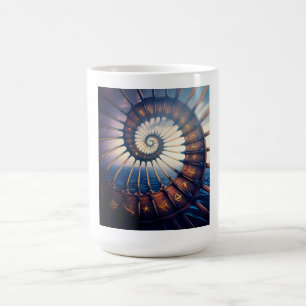 Taza De Café Portal De Estrellas De Madera En El Agua