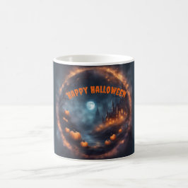 Taza De Café Portal Místico a la Ciudad de Halloween 