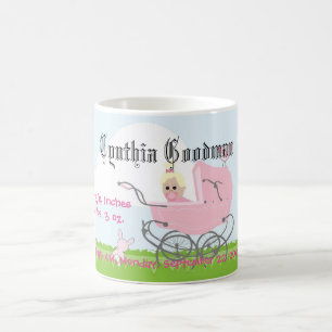 Taza De Café Porte de bebé rosa de la vendimia