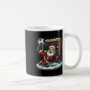 Taza De Café Portero de fútbol de Santa Claus Deportes Jugando 