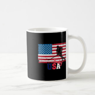 Taza De Café Portero de Hockey Bandera de EE. UU. Palo de Hocke