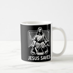 Taza De Café Portero de Hockey Jesús Salva Cristiano Hoc