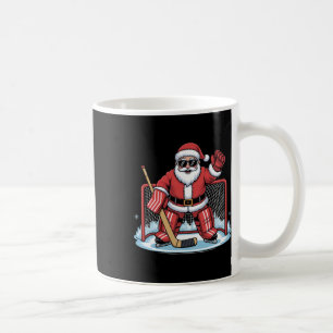 Taza De Café Portero de Hockey Santa Divertido Hockey sobre Hie