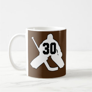 Taza De Café Portero de Hockey TU Número 30 Hombres Mujeres Niñ