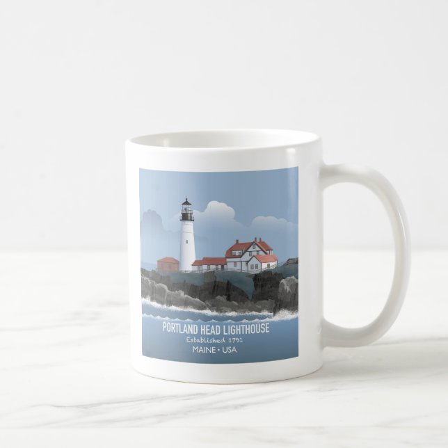 Taza De Café Portland Head Lighthouse (Derecha)