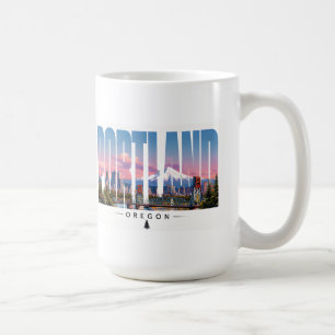 Taza De Café Portland Oregón Frente del Río Montaña Viaje