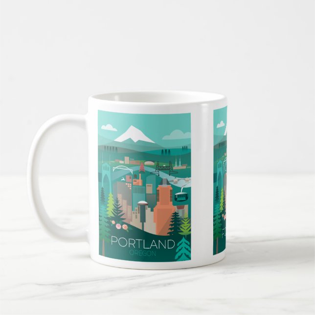 Taza De Café Portland, Oregon Mug (Izquierda)
