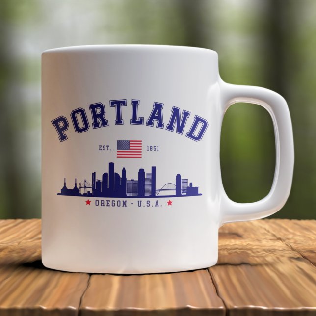 Taza De Café Portland's Urban Silhouette (Subido por el creador)