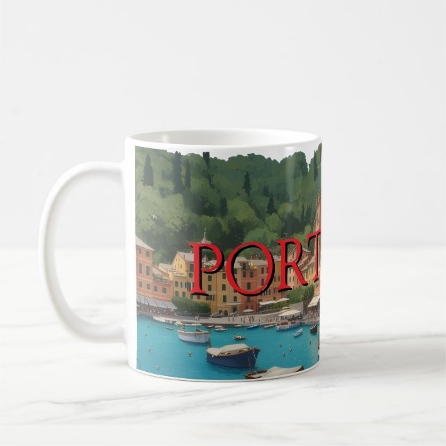Taza De Café Portofino Mug Italian Riviera Seaside Coffee Cup (Izquierda)