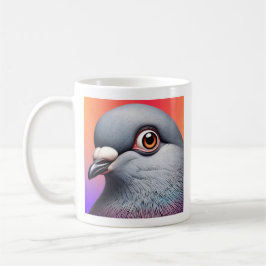 Taza De Café Portrait de pigeon.