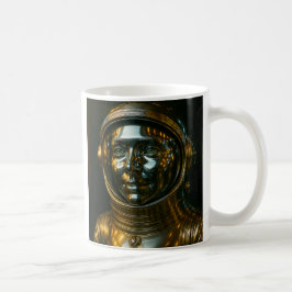 Taza De Café Portrait femme or astronaute