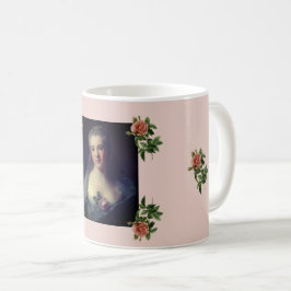 Taza De Café Portrait of Manon Balletti Jean-Marc Nattier roses