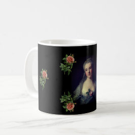 Taza De Café Portrait of Manon Balletti Jean-Marc Nattier roses