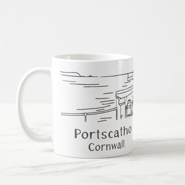 Taza De Café Portscatho Harbor Mug (Izquierda)