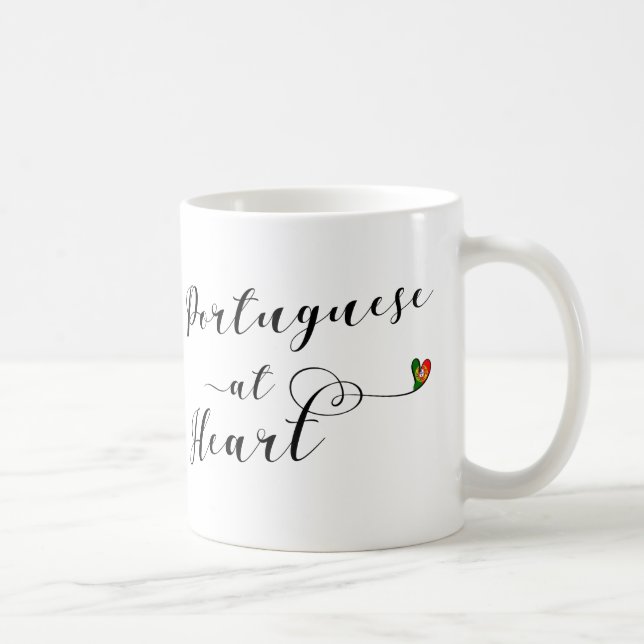 Taza De Café Portugués en Heart Mug, Portugal (Derecha)
