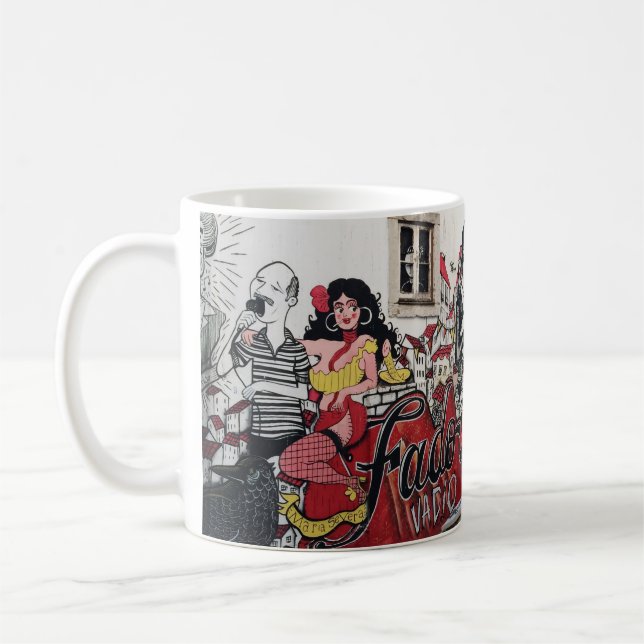 Taza De Café Portugués: Fado Vadio - Alfama Lisboa (Izquierda)