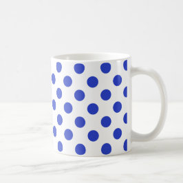 Taza De Café Pos reales de polka azul
