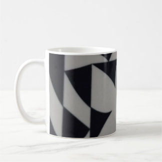 Taza De Café posavasos de diseño abstracto en blanco y negro