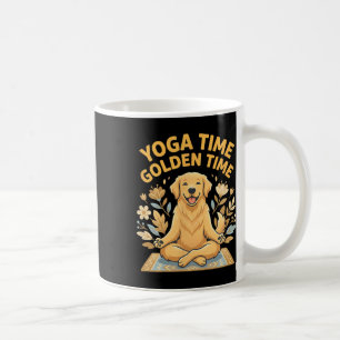 Taza De Café Pose de yoga Golden Retriever Yoga _1 