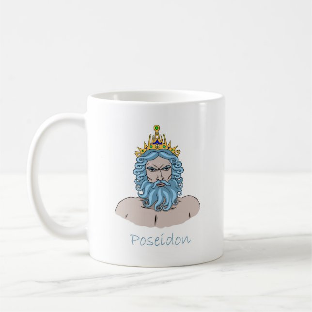 Taza De Café Poseidón - dios griego (Izquierda)