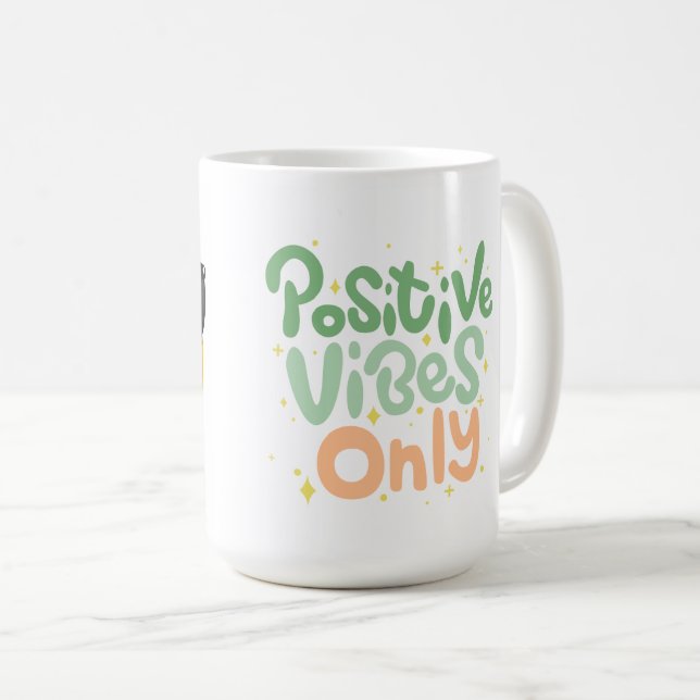 Taza De Café Positive Vibes Only Coffee Mug (Anverso derecho)