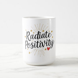 Taza De Café Positividad radiactiva - Cita estelar motivacional