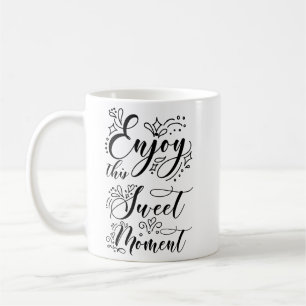 Taza De Café Positividad simple Recordatorio suave blanco negro