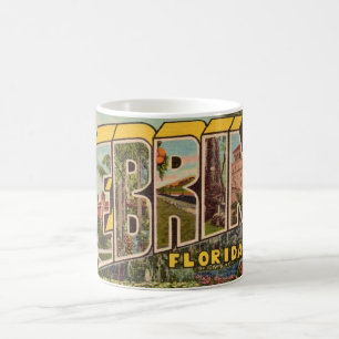 Taza De Café Postal de Florida Retro Sebring