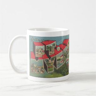 Taza De Café postal de la gran carta vintage, Ft. Myers Florida