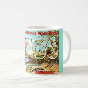 Taza De Café Postal de la Ruta 66 de Missouri