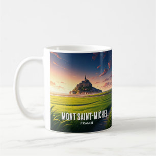 Taza De Café Postal de sol Mont Saint-Michel
