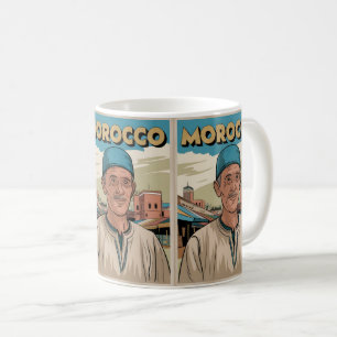Taza De Café Postal de viaje de Marruecos con regalo del hombre