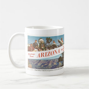 Taza De Café Postales antiguas, bailarinas tribales hopi, AZ