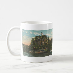 Taza De Café Postales de rock privado de 1925 y 1939 Illinois