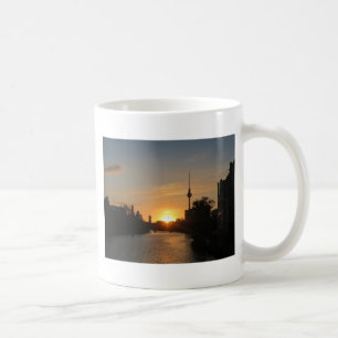 Taza De Café Postales nocturnas de Berlín Alemania Fernsehturm