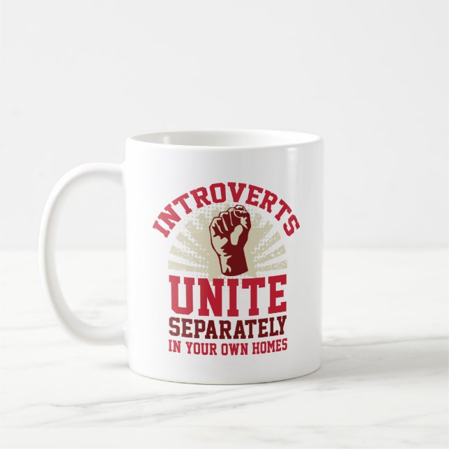 Taza De Café Postales unidas de introvertidos (Izquierda)