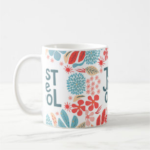 Taza De Café Postcard, sólo ser cool, motivar cita, letterin