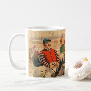 Taza De Café Poster Alemán Vintage Del Circo De Jinetes En Caba