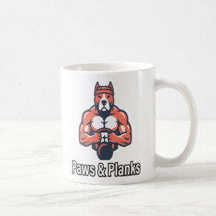 Taza De Café Póster de acondicionamiento físico para perros mus